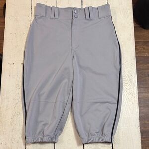 Men's Gray With Black Pinstripe Champro Baseball Knickers